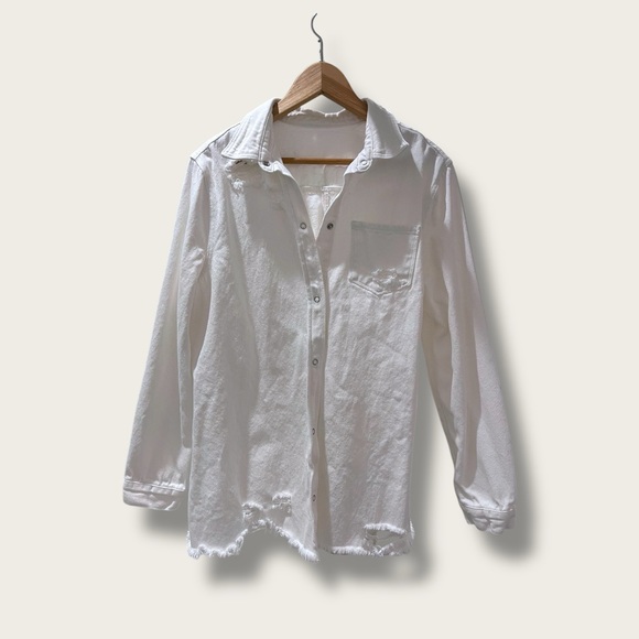 Tops - White Button-Up Shirt